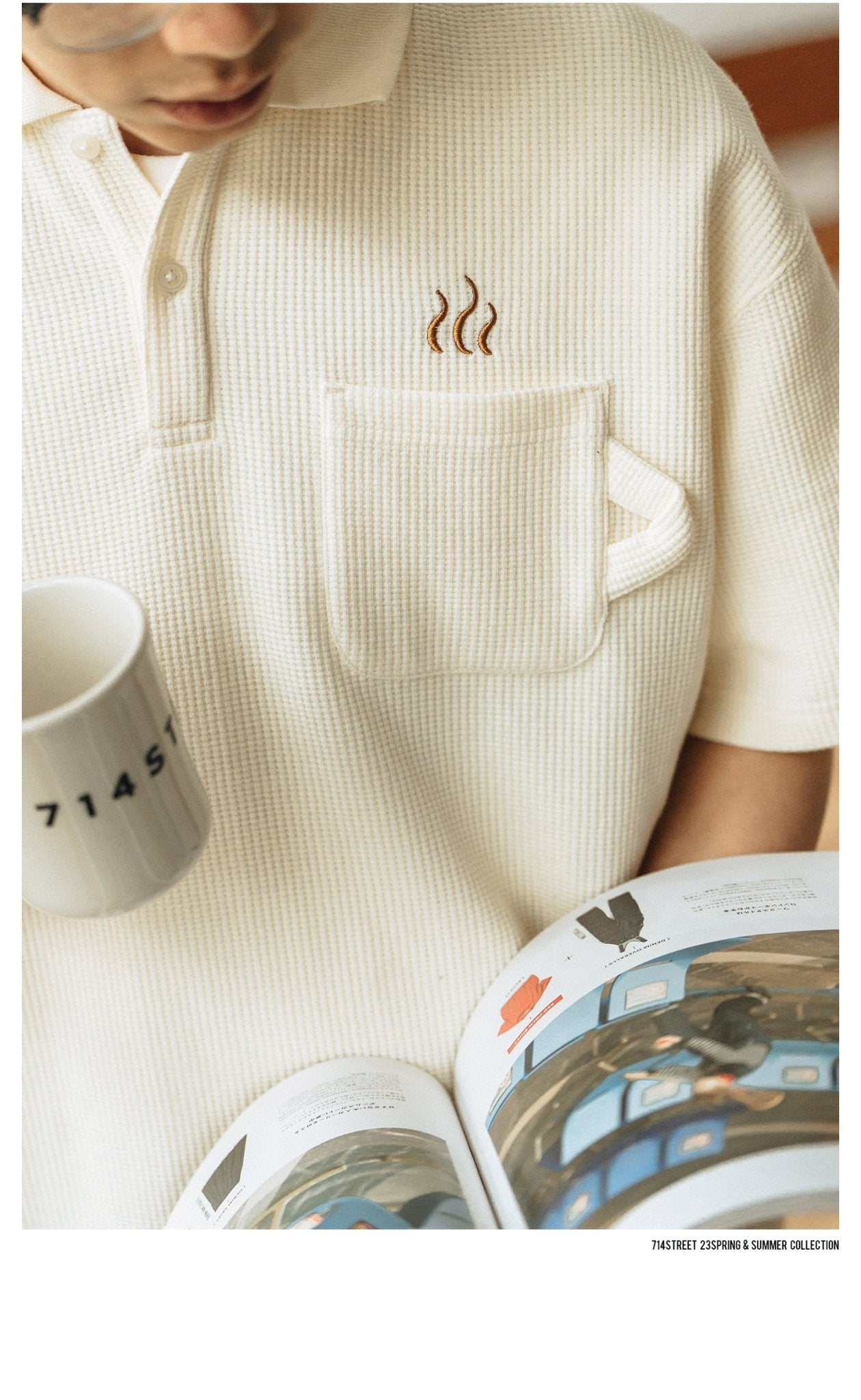 WAFFLE SHORT-SLEEVED T-SHIRT S11174
