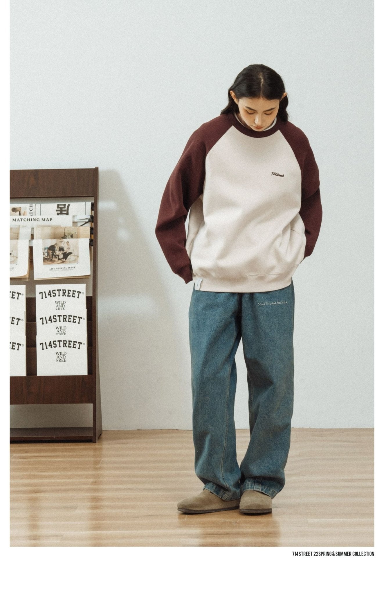 WAFFLE ROUND NECK SWEATSHIRT 90925