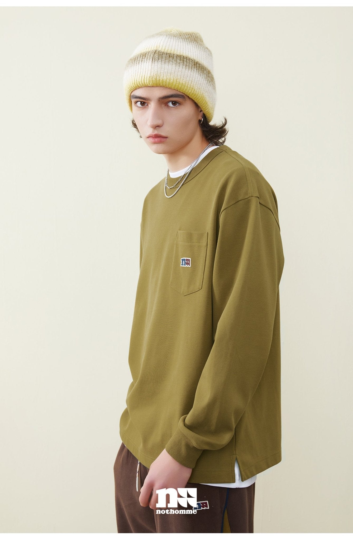 LOOSE SHIRT LOGO LONG SLEEVE T-SHIRT N44348