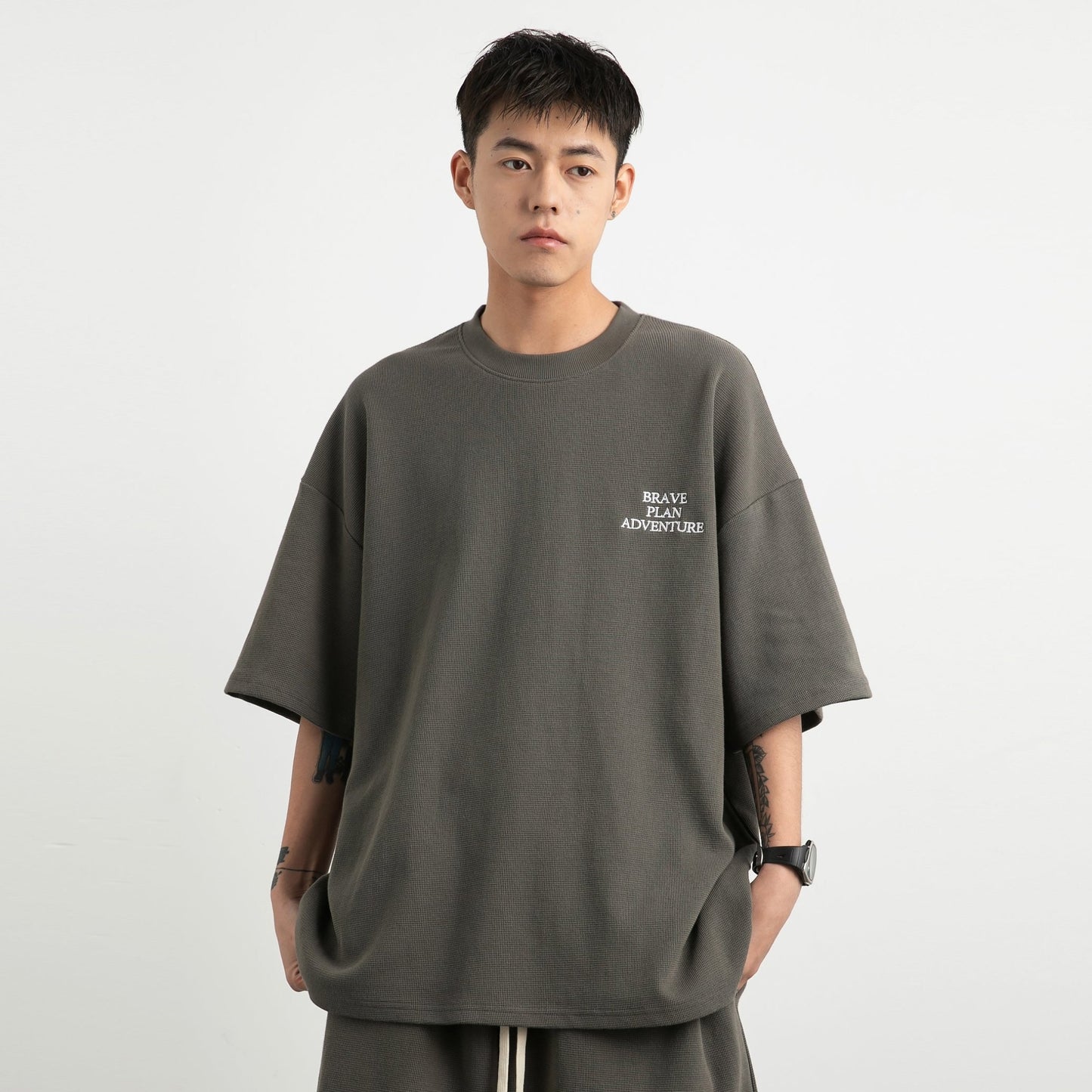 WAFFLE SHORT-SLEEVED T-SHIRT V48321