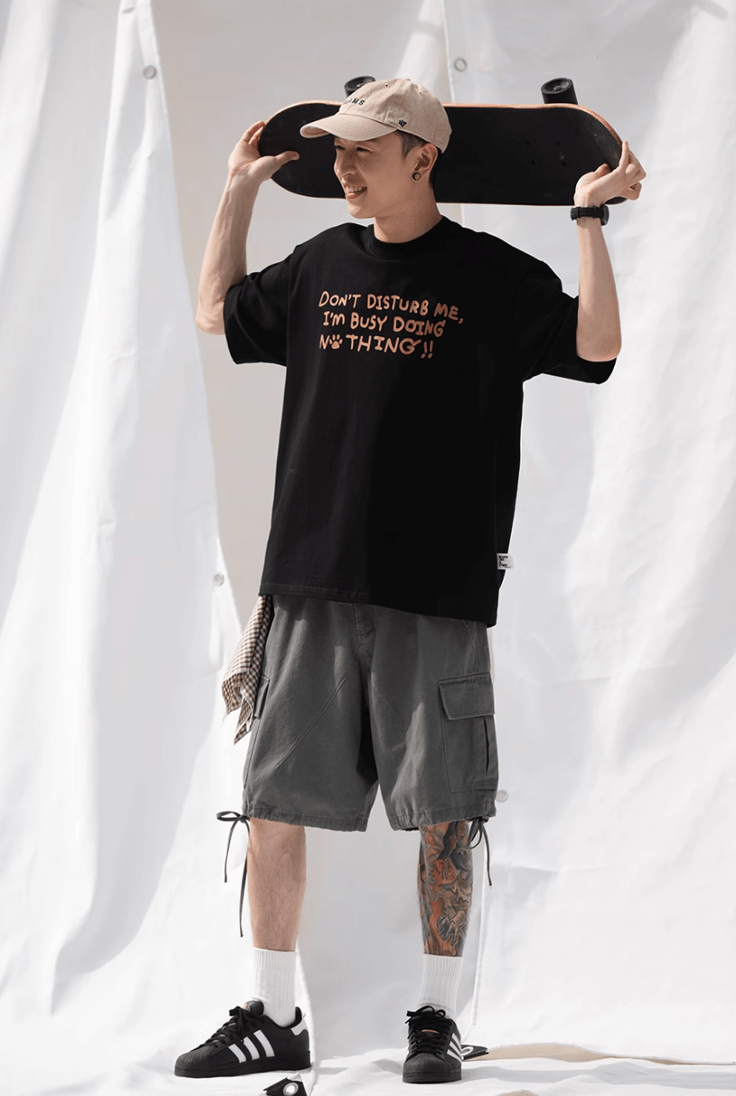 ヘビーコットンカジュアル半袖Tシャツ B08064