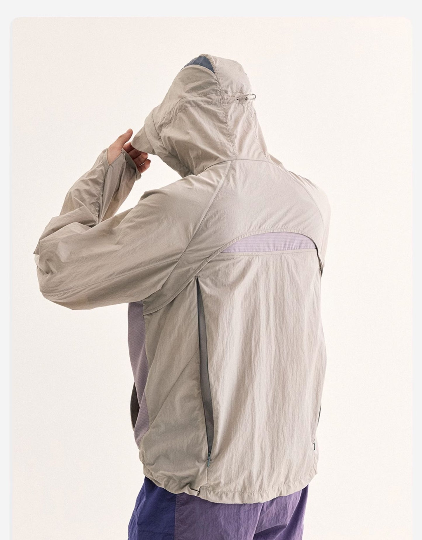 UV保護衣類通気性換気システム防蚊屋外ウインドブレーカー N06279
