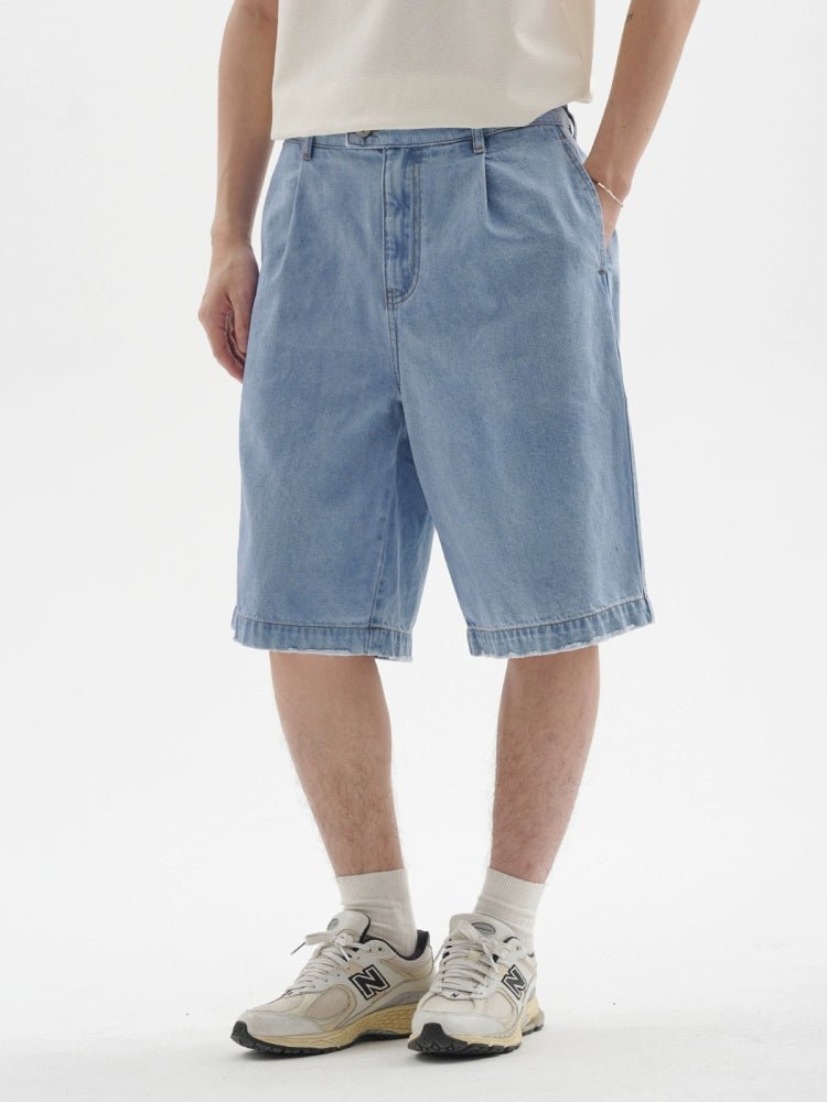 ウォッシュ ディストレストデニムショーツ B06239 – Moob Shop ウォッシュ ディストレストデニムショーツ B06239 – Moob Shop