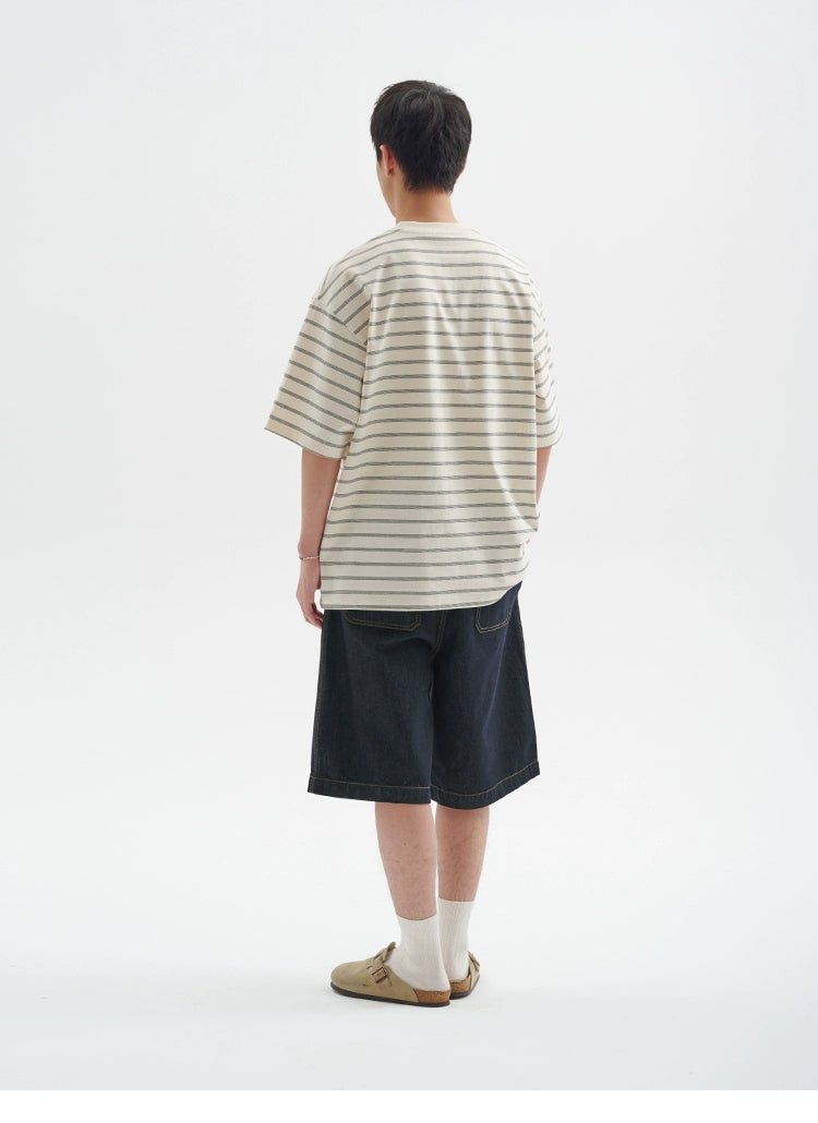 ウォッシュ ディストレストデニムショーツ B06239