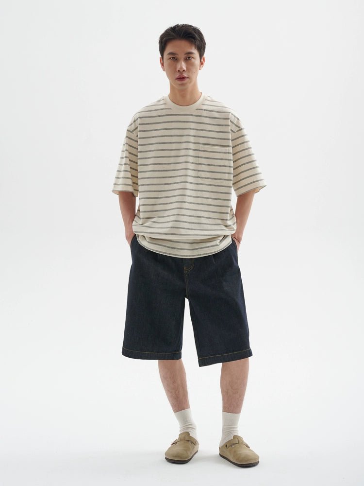 ウォッシュ ディストレストデニムショーツ B06239