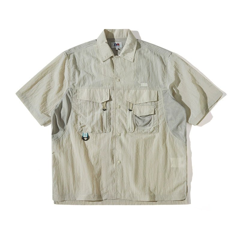 UPF50 +日焼け止め抗菌Tシャツオーバーオールポケット半袖シャツ R06162