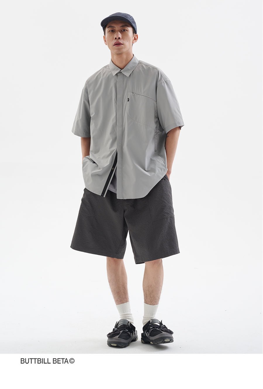 SLEEVE POCKET SHORT-SLEEVED SHIRT B76664