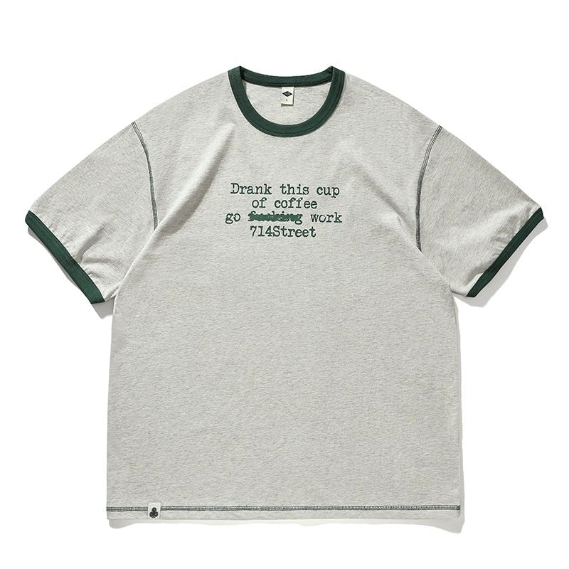 レタープリント半袖Tシャツ S04060