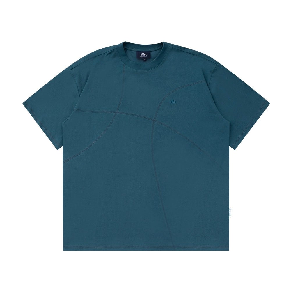 抗菌ルーズカジュアルクルーネック刺繍半袖Tシャツ B08062