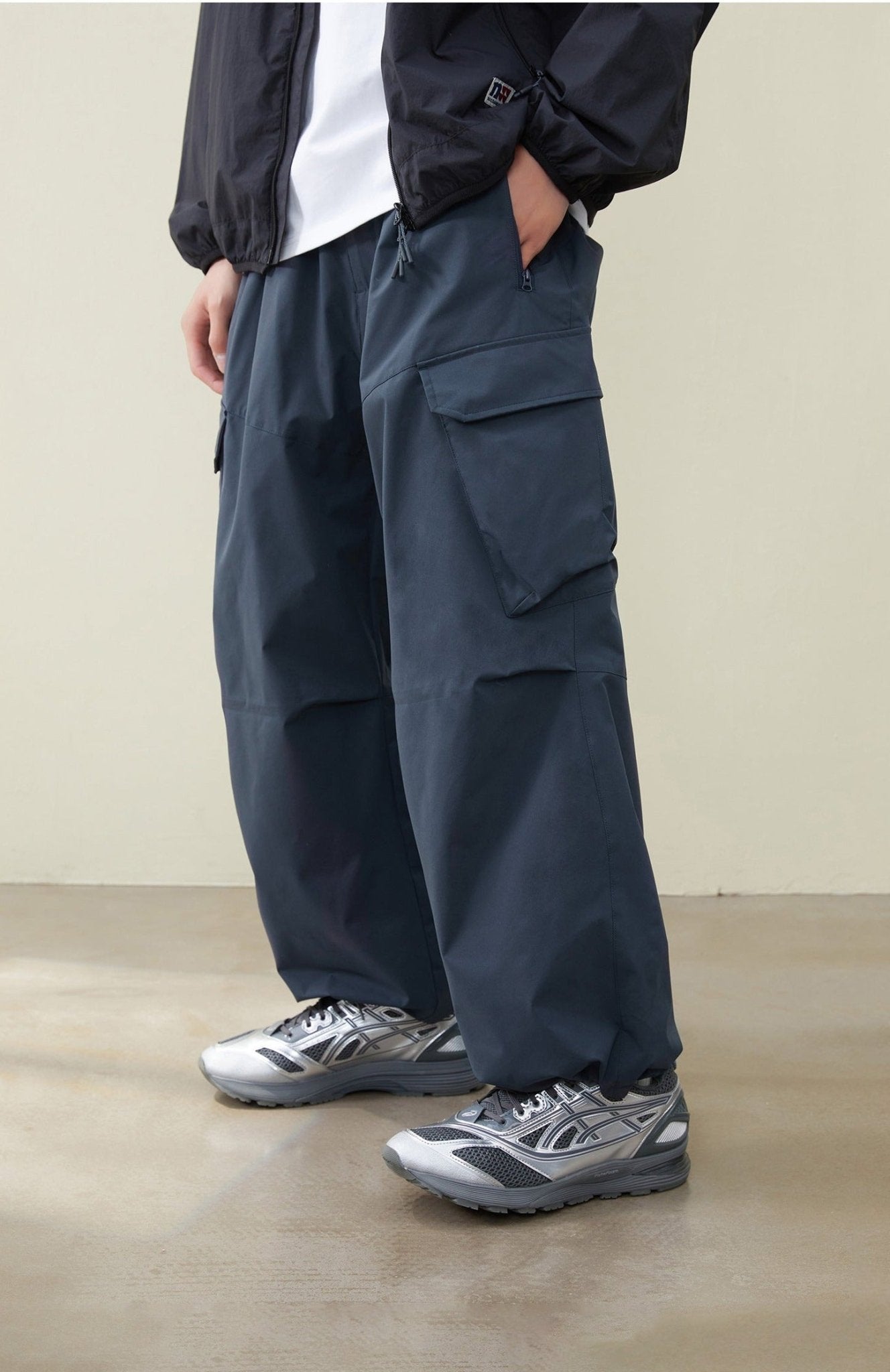 WATERPROOF DRAWSTRING STRAP STRAIGHT WORK PANTS N83777 – Moob Shop